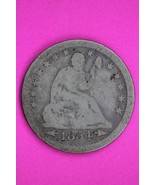 1854 P Seated Liberty Silver Quarter Guaranteed Authentic &amp; Genuine Coin... - $34.17 CAD