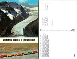 Canada Alberta Athabasca Glacier Columbia Icefield Snowmobiles Vintage Postcard - £7.51 GBP