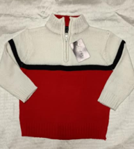 Sezzit  White, Red &amp; Black Sweater Infant Boy Size 24 Months 100% Acrylic - $7.99