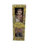 Emerald Doll Collection Porcelain Girl Pink Dress Dark Braided Hair Vintage - $637.10 MXN
