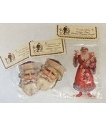 Lot of 3 Old Print Factory Victorian Die Cut Reproduction Gift Tags - Sa... - £11.45 GBP