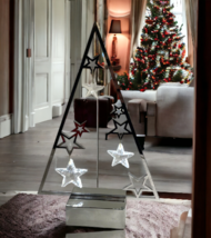 Swarovski Crystal Christmas Tree  Light Up Display Ornaments Stars 11” V... - £220.64 GBP