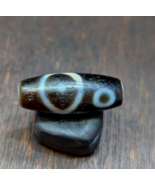 RARE trouve une amulette perle Dzi motif très unique 5 yeux pierre d&#39;agate - $73.41 CAD