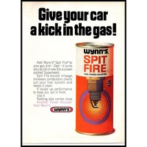 1970 Wynn&#39;s Spit Fire Gas Power Booster Additive Vintage Print Ad Wall Art - $10.97