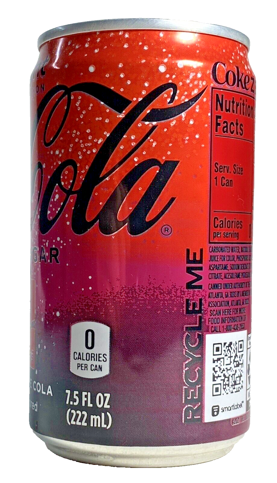 Primary image for 1 EMPTY Collector Coca Cola STARLIGHT Can 7.5oz SPACE FLAVOR Zero Calorie