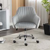 Accent chair Modern home office leisure chair with adjustable velvet - £81.37 GBP