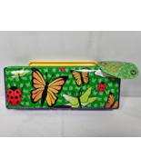 Vintage Bugs &amp; Butterflies Keep &amp; Carry Case Zany Brainy 1999 Push Butto... - $29.95