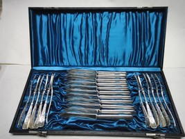 1887 Antique Rogers Hamilton Silverplate 12 LOBSTER/NUT Pick And 11 Fruit Knives - £178.01 GBP