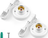 2 Pcs Light Socket With Cord Light Bulb Base E26/ E27 Lamp Base Desktop ... - $42.99