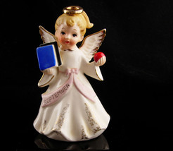 Vintage Teacher Figurine - Japan September Angel statue - victorian girl with ap - £51.94 GBP