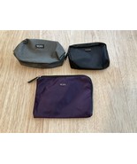 Lot of 3 Tumi For Delta Travel Case Makeup Bag Women’s Grey Black Purple - £29.80 GBP