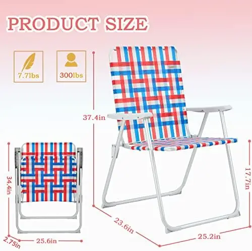 Recliner Chair SunnyFeel AC1165 Folding Beach Chair Lightweight