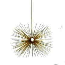 Mid Century Brass Large Sputnik Chandelier 5 Arms Urchin Design Decorative light - £257.81 GBP