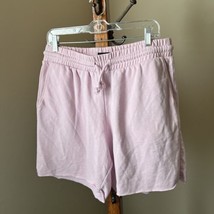 H&amp;M Men&#39;s Medium Coupe Sweat Shorts Pink Rear Pocket Drawstring 6&quot; - $14.84