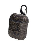Snake Pattern Leather Case DARFK GREEN W/Carbineer Clip For AirPod AirPo... - $8.02 CAD