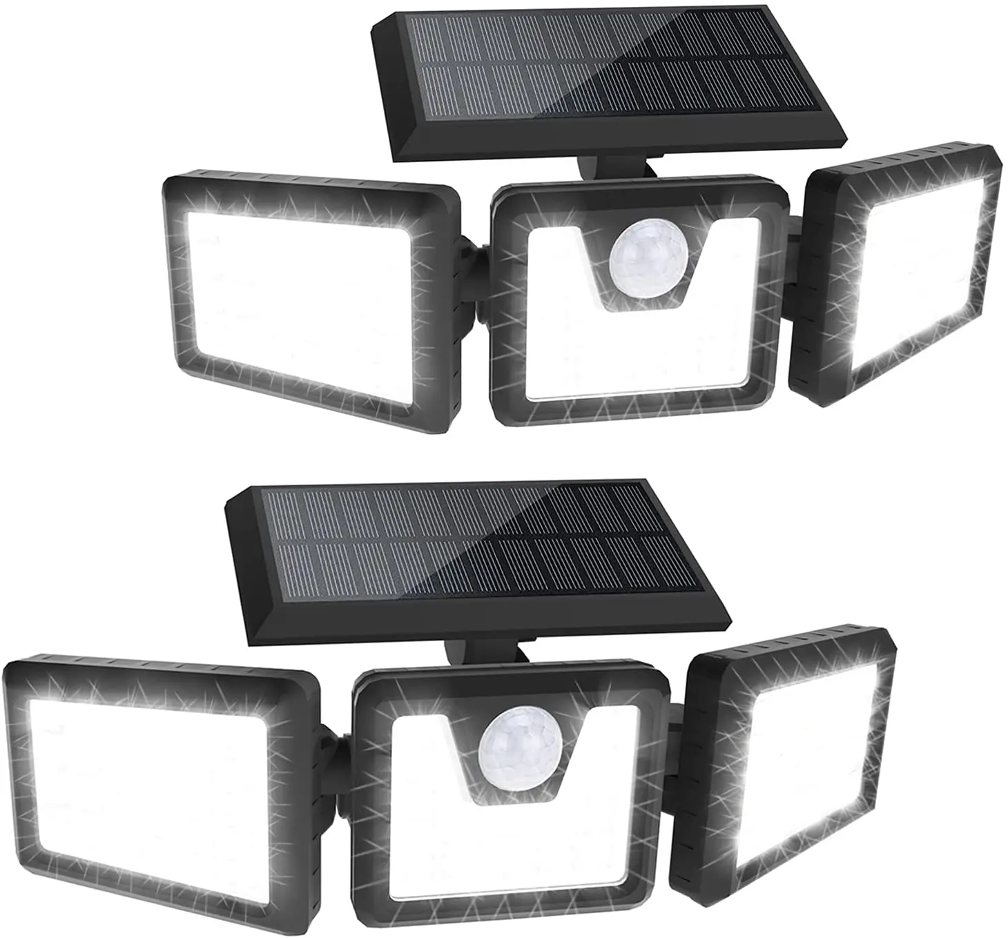 Solar Security 3 Adjustable Head Motion Sensor Flood Lights Outdoor 70LED 270 An - £216.10 GBP