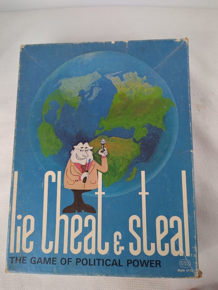 Lie Cheat & Steal Board Game Of Political Power - Reiss Games 1971 - $40.00