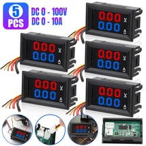 5Pcs Dc 100V 10A Led Digital Voltmeter Ammeter Dual Volt Amp Meter Volta... - £23.46 GBP