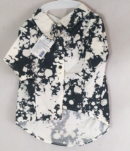 NWT Top Paw Black Bleach Button Up Collared Dress Shirt for Dogs Size Large - $8.72