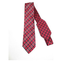 Mens Steven Land Density 100% Satin Silk Crystal Tie/Hankie Set CR29-05 Red image 2