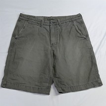 American Eagle 34 x 11&quot; Gray Distressed Longer Length Chino Shorts - £14.09 GBP