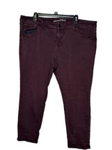 Universal Thread Women&#39;s Jeans Skinny Mid-Rise Stretch Burgundy Plus Siz... - £10.25 GBP