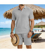 Summer Stretch Jacquard Textured Mens Suit - $26.01