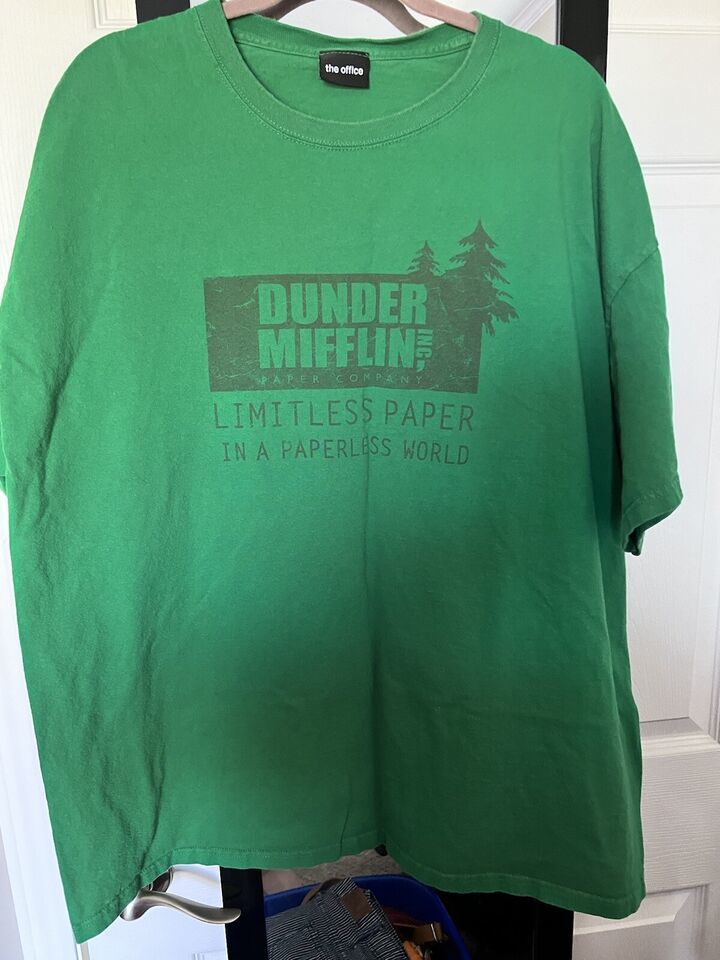 Primary image for VTG Y2K The Office Official Dunder Mifflin Paper Company Promo T-Shirt Sz 2XL