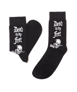 Alchemy Gothic SOX006 Alchemist Dead On My Feet Crew Socks Black S/M or M/L - $11.49