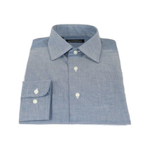 Men Mondego 100% Soft Cotton Dress Classic shirt Long Sleeves sn2200 Denim blue image 4