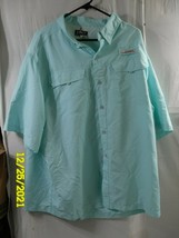 Men&#39;s Habit Shirt Short Sleeve Green 2XL 40+ Solar Factor - £9.86 GBP