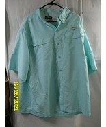 Men&#39;s Habit Shirt Short Sleeve Green 2XL 40+ Solar Factor - $17.09 CAD