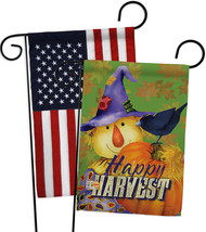 Happy Harvest Scarecrow - Impressions Decorative USA - Applique Garden Flags Pac - £24.61 GBP