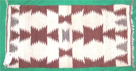 Vtg Native Indian Navajo Rug Folk Art Textile Rose Smith Saddle Blanket Hubbel - £305.48 GBP