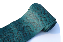 Genuine Snake Leather  Snake Skin Snak Craft Suppl Glossy Green Natural Texture - £11.34 GBP