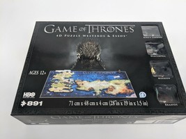 GAME OF THRONES Westeros &amp; Essos Map 4D Puzzle w/ Mini Winterfell &amp; City - $20.19