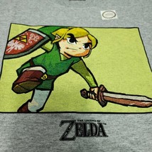 Nintendo The Legend of Zelda Link T-Shirt Grey Green 2XL 4 Swords New Red Shield - £21.35 GBP