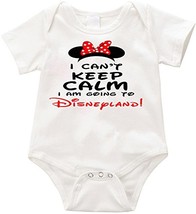 VRW I cant keep calm im going to Disneyland unisex Onesie Romper Bodysuit- (6 mo - £12.65 GBP