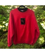 VTG 90s Top Stitch Morning Sun Cardinal Bird Sweater Womens XL Red Sweat... - $35.76 CAD