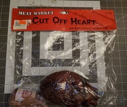 Halloween cut off Heart Prop with bottle of blood meat hook Life Size Chop Shop  - £9.49 GBP