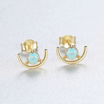 S925 Silver Earrings Opal Opal Earrings To Raise Pierced Ears Women - £14.38 GBP