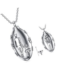 Two Side Cremation Urn Necklace for Ashes Keepsake - £204.66 GBP