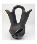 Madeline Naranjo Native American Pottery WEDDING Vase BLACK Signed 7&quot; - $476.57 CAD