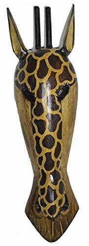 LG GIRAFFE HAND CARVED TRIBAL HEAD MASK SCRATCH AND DENT CLEARANCE - £13.44 GBP