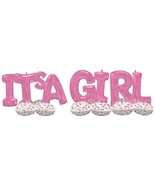 It&#39;s A Girl Balloons Yard Display Foil JUMBO Outdoor Indoor Large Decora... - $36.53