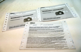 Nikon D810 D7200 camera AF-s 24-120mm G  warranty card lot - $9.37