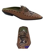 Donald Pliner Brown Multi Camel Leather Pitone Snake Loafer Shoe New NIB... - $144.97 CAD