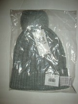 New $48 Michael Kors Gray Grey Knit Hat Beanie Pom Pom One Size - £19.56 GBP
