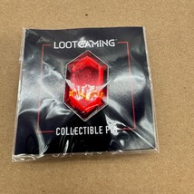 Loot Gaming Collectible Pin Red Gemstone Badge For Gamers &amp; Collectors - $7.69