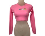 $115 Fiorucci Women&#39;s Pink Long Sleeve Logo Crop Top Size XS - £27.58 GBP